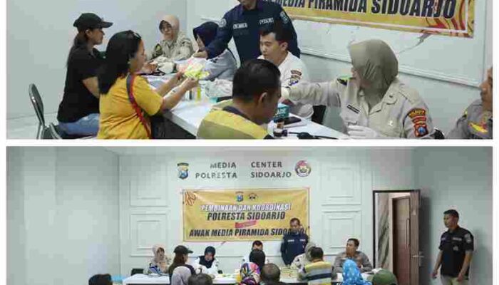 Sambut 73 Tahun Humas Polri, Polresta Sidoarjo Gelar Bakti Kesehatan Bagi Wartawan