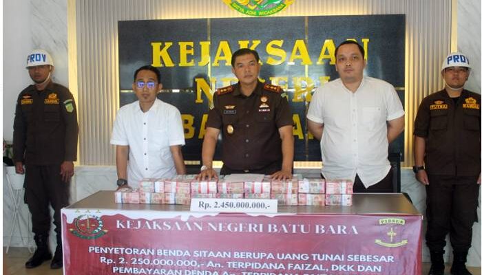 Kasus Suap PPPK Batu Bara, Kejari Setor Uang Sitaan Rp2,250 M ke Negara