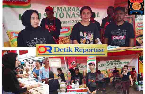 Indofood Semarakkan Hari Soto Nasional di Pasar Alok Maumere, Bagikan 300 Porsi Mie dan Nasi Soto Gratis
