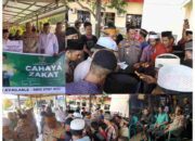 Kapolres Jeneponto Salurkan Zakat Fitrah kepada Warga Sekitar, Pengayuh Becak, dan Pengemudi Ojek