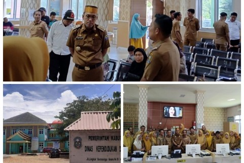 Bupati h Paris Yasir saat mendatangi dukcapil Jeneponto untuk melihat pelayanan dan komitmen terhadap dokumen keprndudukan