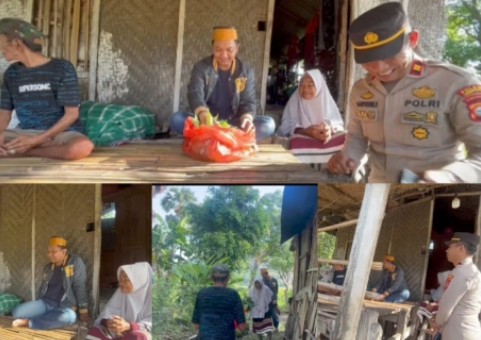 Kapolres jeneponto langsung mengunjungi ruma nenek capa setelah mengetahui dari pemberitaan media sebelumnya dan juga memberikan bantuan.