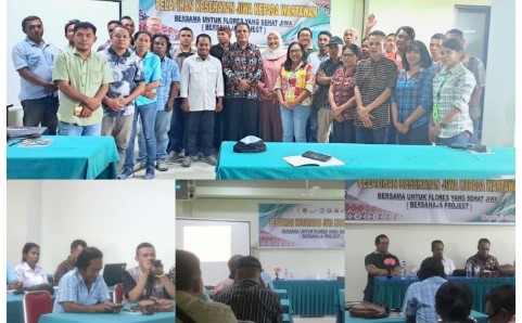 Kunjungan dinas kesehatan sikka dan memberikan apresiasi ke yayasan papah dan RS Lela karena penangan yang optimal terhadap ogdj