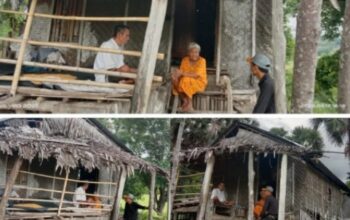 Kediaman ruma kakek capa yang bertahan di gubuk reat mengharap uluran tangan pihak lain dan ini membuat beberapa tokoh masyarakat langsung melihat kondisi tersebut