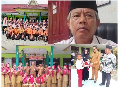 Kepala SDN 001 lubuk terap dan penerapan kebijakan sekolah yang disiplin,perkuat karakter dan perkuat program rekegius
