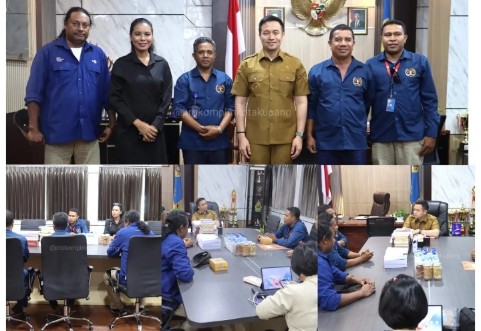 Diskusi publik dalam rangka hpn 2025 oleh walikota Kupang bersama wartawan