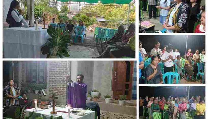 Umat Katolik Lingkungan John Paul II Seroja Mengikuti Rekoleksi Kategorial Jelang Perayaan Pesta Paskah