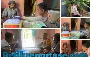 POLRI UNTUK MASYARAKAT. Kapolres Jeneponto Kunjungi Kakek Penderita Sakit Menahun yang Hidup Sebatang Kara 1000032969_11zon