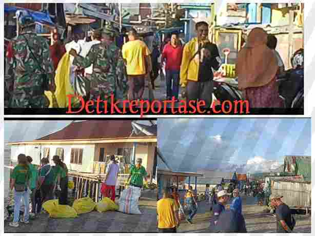 Fhoto bupati sikka bersama warga melakukan giat pembersihan sampah di kampung wuring pada tanggal 11 April 2025