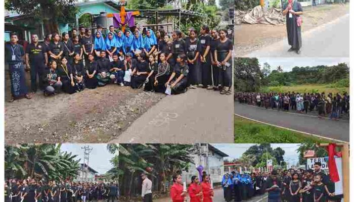 Ratusan Umat Katolik Menatap Bayangan Zaitun dan Kenangan Golgota: Jalan Salib Tematis OMK Nangalimang Penuh Khidmat