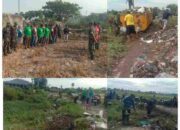 Koramil 1426-03/Galesong Bersama Warga Kerja Bakti Bersihkan Tumpukan Sampah dan Selokan