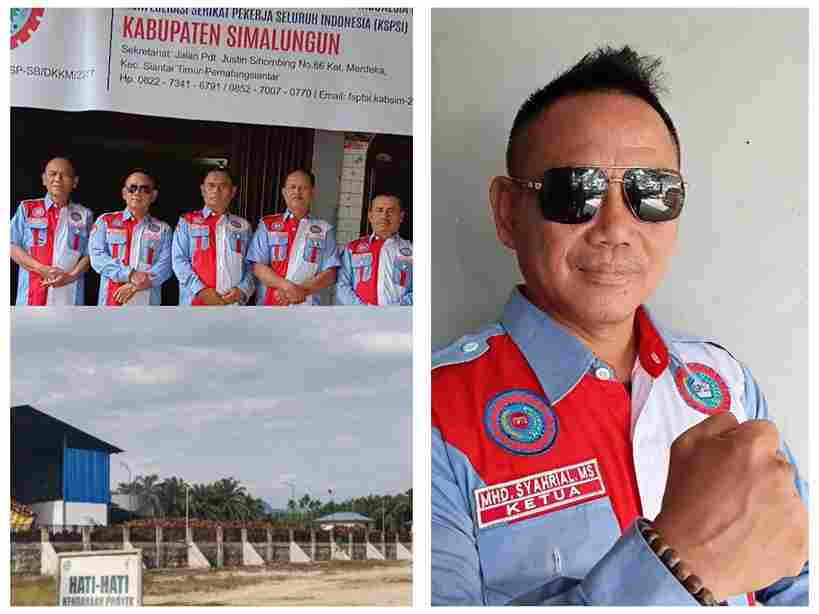 Fhoto sekretaris F - SPTSI simalungun saat menanggapi pernyataan Leo terkait upah buruh di kantornya pada selasa 22 April 2025