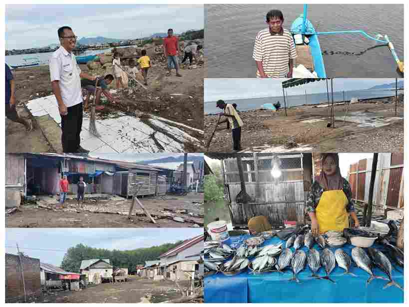 Fhoto beberapa warga yang menyambut kedatangan wapres, warga kecewa karena kunjungan tersebut di batalkan pada hari Rabu 23 April 2025