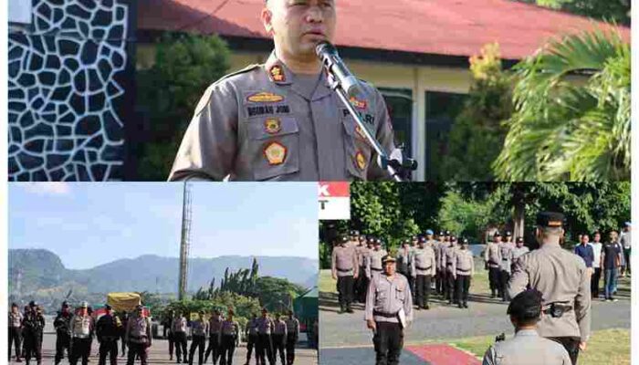 Kapolres Ende Pimpin Apel Siaga, Pastikan Hari Buruh Berlangsung Aman dan Kondusif
