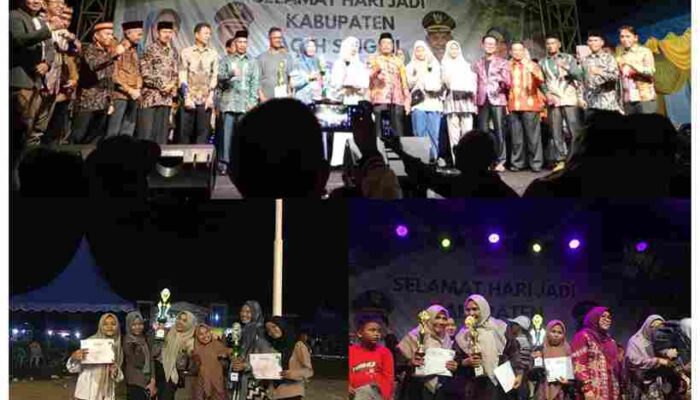 SMPN 1 Singkil Sabet Juara 1 Drumband dan Tari di HUT ke-26 Aceh Singkil