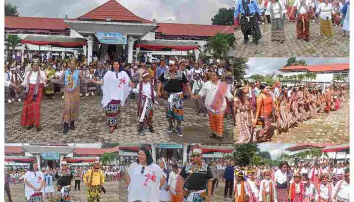 Tebe Massal Bareng Bupati Falen! Ribuan Pelajar TTU Semarakkan Hardiknas Lewat Tarian dan Karya Inovatif