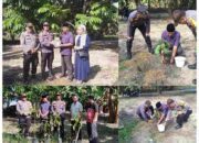 Hadiah Bibit Buah di Hari Ulang Tahun. Kapolsek Sorek Satu Gaungkan Program Hijau Kapolda Riau Lewat Aksi Nyata