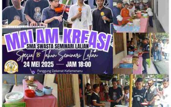 Rombongan Siswa Seminari Lalian Disambut Penari Gong Cilik dan Takanab di Paroki St Theresia Kefamenanu GridArt_20250524_184006028_11zon