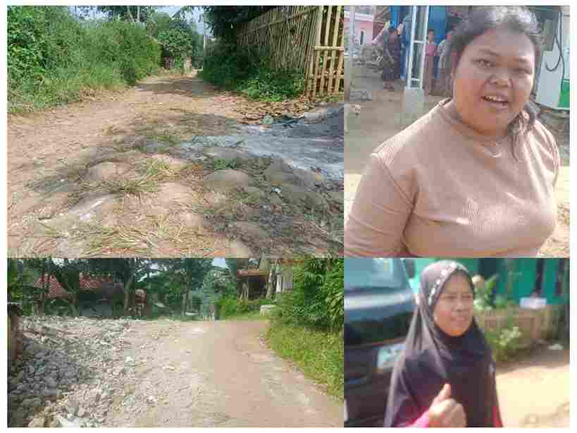 Fhoto warga keluhkan jalan yang rusak dan belum di perbaiki lebih dari 10 tahun