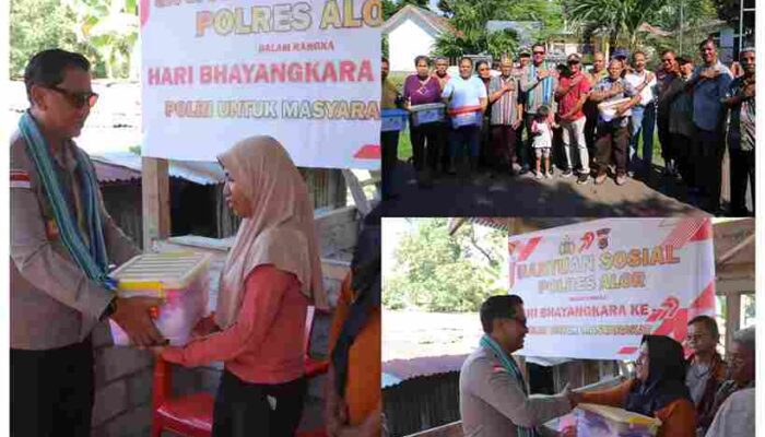Wakapolda NTT Sentuh Hati Warga Alor Lewat Bansos: Wujud Nyata Cinta Kasih Polri Sambut Hari Bhayangkara ke-79