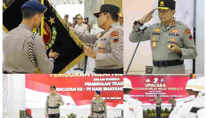 Polda Jateng Cuci Pataka “Maneka Tunggal Dharma”, Teguhkan Jiwa Bhayangkara yang Tak Lekang Oleh Zaman