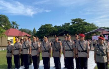 Suasana Sertijab di polres Jeneponto yang di hadiri oleh Kapolres jeneponto