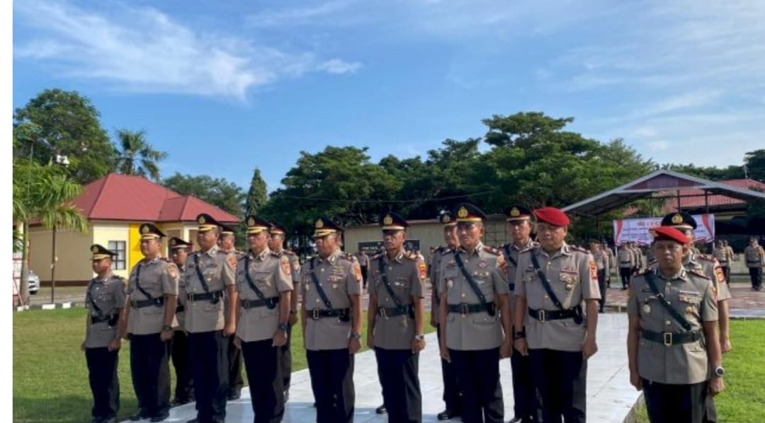 Suasana Sertijab di polres Jeneponto yang di hadiri oleh Kapolres jeneponto