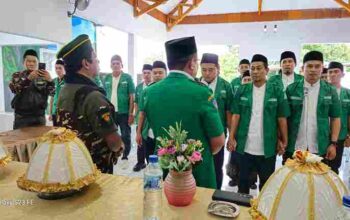 Suasana pelantikan pengurus GP Ansor Soppeng, td Banser angkatan Vi resmi di buka