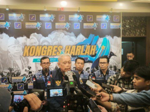 Fhoto Agus Priyono saat memberikan keterangan saat memimpin kembali prima 2925-2029 dan serukan kader harus berjuang besarkan partai