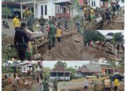 Kodim 1423/Soppeng dan Koramil 05 Gelar Gotong Royong Pembuatan Gorong-Gorong Bersama Warga Marioriwawo