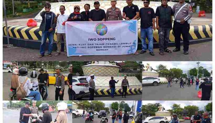 Jelang Pelantikan Resmi, IWO Soppeng Gelar Aksi Sosial “Jumat Berkah” di Tugu 72