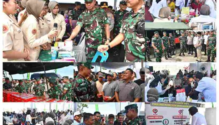 Panglima TNI Tinjau Bakti Kesehatan saat Panen Raya Padi Kodam I/BB di Deli Serdang