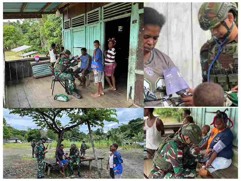 Satgas Yonif 642/Kps Hadirkan Layanan Kesehatan Keliling, Warga Kampung Imuj: “Kami Sangat Terbantu”