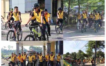 Kapolres Soppeng Gowes Keliling Kota: Dekat dengan Warga, Jaga Kamtibmas dengan Humanis