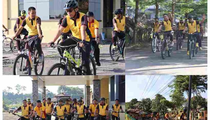 Kapolres Soppeng Gowes Keliling Kota: Dekat dengan Warga, Jaga Kamtibmas dengan Humanis