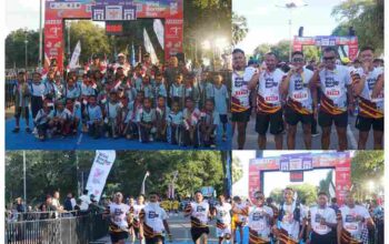 Satgas Pamtas Yonarhanud 15/DBY Meriahkan Wini Border Run 2025