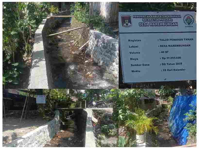 Dana Desa Kucuran Pemkab Minahasa, Proyek Infrastruktur Warembungan Berjalan Baik