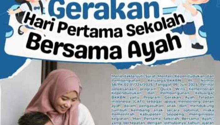 Pemkab Soppeng Canangkan “Gerakan Hari Pertama Sekolah Bersama Ayah”