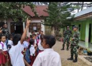 Tanamkan Cinta Tanah Air Sejak Dini, Satgas Pamtas RI-RDTL Gelar Wasbang di SD Sitnoni Aplal