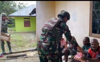Berbagi Sembako di Jagiro, Wujud Kepedulian TNI untuk Warga Papua Barat