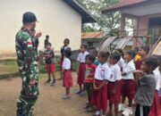 Tanamkan Cinta Tanah Air, Satgas Pamtas RI–RDTL Gelar Wawasan Kebangsaan di SDK Nilulat