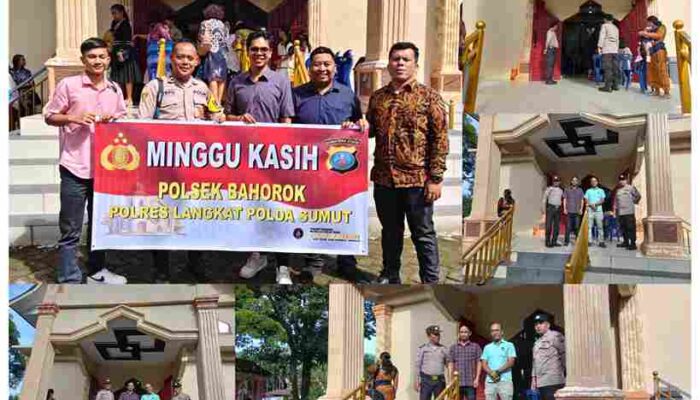 Hadirkan Rasa Aman, Polsek Bahorok Kawal Ibadah Minggu Kasih di Gereja GBKP Runggun Bahorok