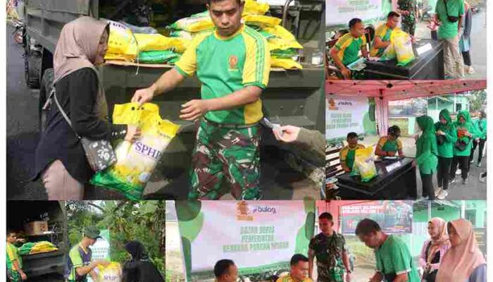 Yonif 323/BP Gelar Gerakan Pangan Murah: Prajurit Kostrad Hadir untuk Rakyat