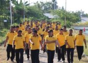 Jaga Kebugaran, Personel Polres Bulukumba Gelar Olahraga Jalan Kaki 5K