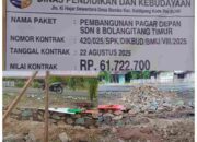 Dugaan Pelanggaran Hukum dalam Proyek Pagar SDN 8 Bohabak 4, CV Rifki Karya Disorot