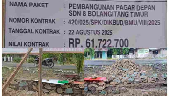 Dugaan Pelanggaran Hukum dalam Proyek Pagar SDN 8 Bohabak 4, CV Rifki Karya Disorot