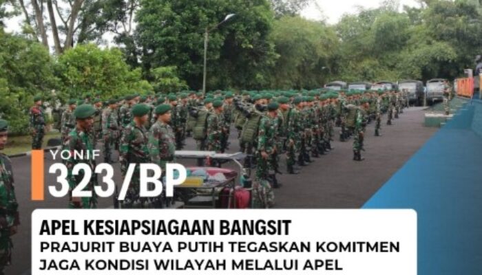 Prajurit Buaya Putih Tegaskan Komitmen Jaga Kondisi Wilayah Lewat Apel Kesiapsiagaan Bangsit