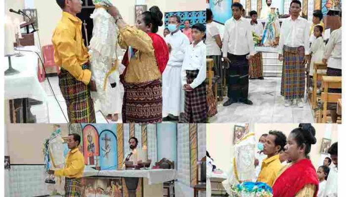Pembukaan Bulan Rosario di Stasi Santa Theresia Urung Pigang Diawali dengan Misa Kudus