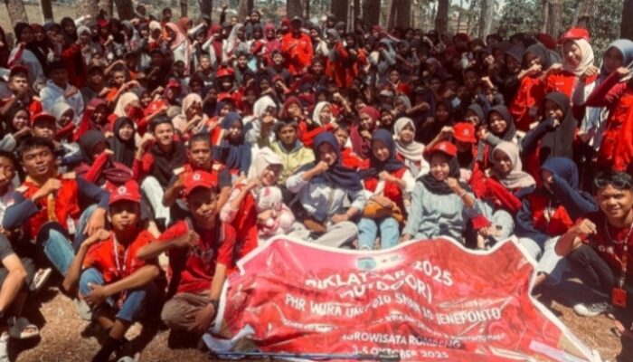 PMR WIRA UNIT 010 SMAN 10 Jeneponto Kukuhkan 90 Anggota Baru di Agrowisata Rombeng 2.