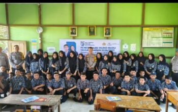 Polsek Matan Hilir Selatan Laksanakan Sosialisasi Penerimaan Murid Baru SMA Taruna Kemala Bhayangkara di SMPN 07 Pematang Gadung